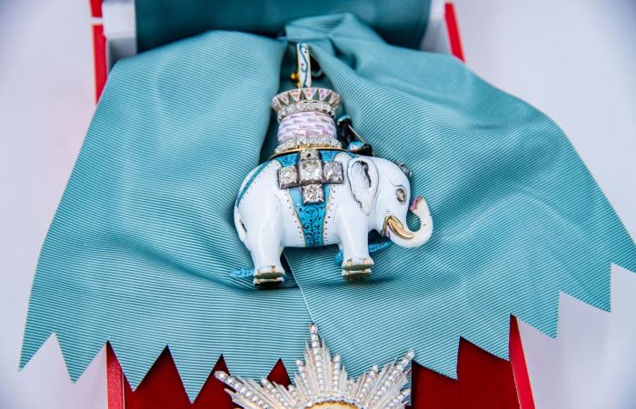 Le prince héritier Christian assiste pour la première fois à la réception du Nouvel An décoré de l’Ordre de l’éléphant