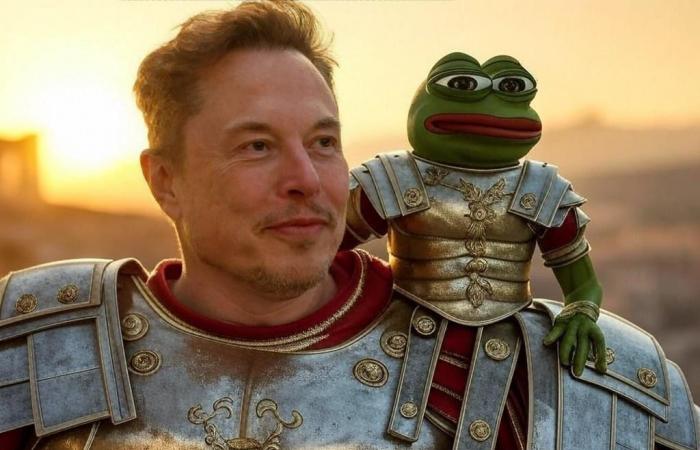 Il s’agit de l’adresse symbolique de la pièce cryptographique Kekius Maximus d’Elon Musk.