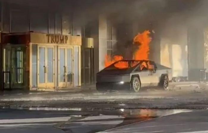 Un Cybertruck Tesla a explosé devant l’hôtel Trump à Las Vegas. Voici ce que nous savons