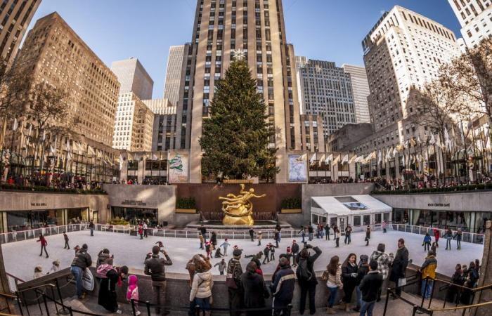 Patinage et météo hivernale au Rockefeller Center