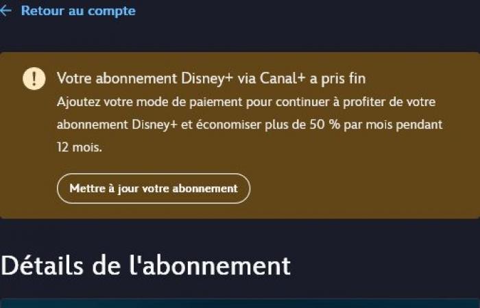 si vous vous êtes abonné à Disney+ via Canal+, vous pourriez être facturé