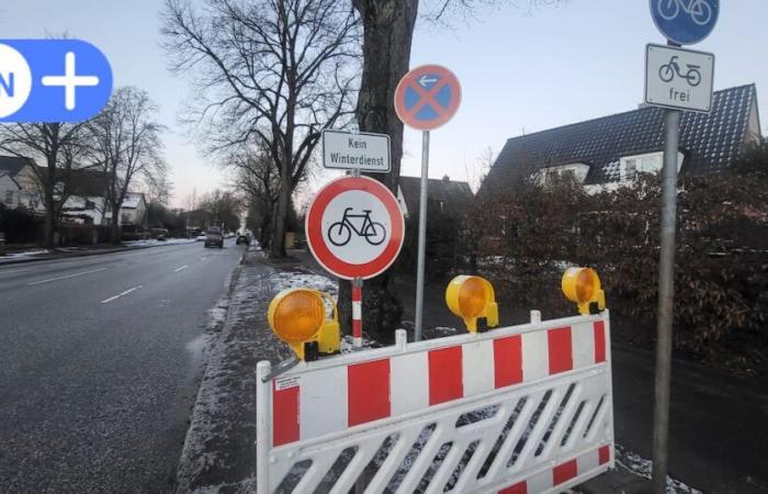 Piste cyclable dans la Roonstrasse fermée, pas de service hivernal