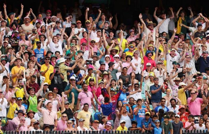 Le Sydney Cricket Ground bat le record de fréquentation vieux de 50 ans lors du premier jour du 5e test BGT 2024-25