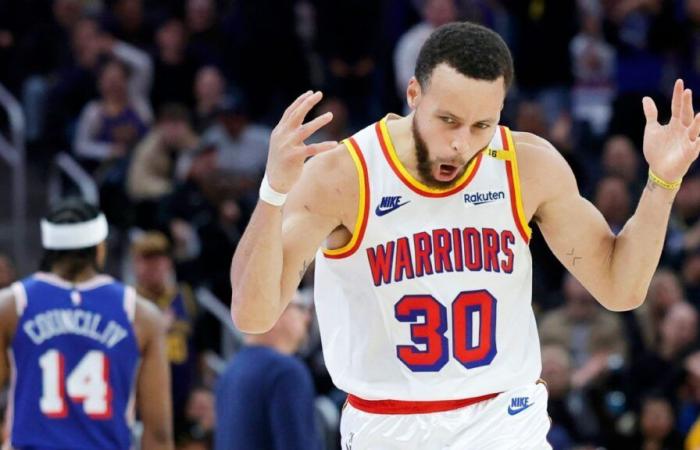 Stephen Curry des Warriors draine 8 des 8 3 malgré une entorse au pouce