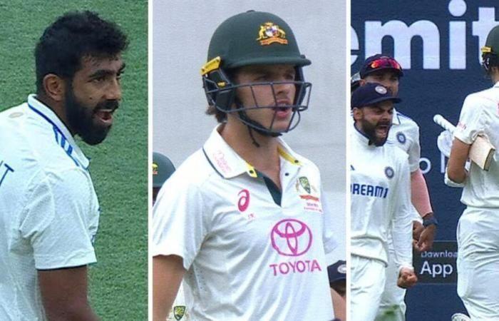 Mises à jour en direct et blog du jour 1, Scott Boland 4 guichets, premier ballon quatre de Sam Konstas, Jasprit Bumrah affronte Konstas, météo, pluie de Sydney, tableau de bord