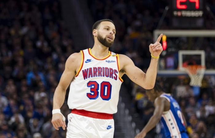 Stephen Curry bat le record de Michael Jordan contre les Sixers