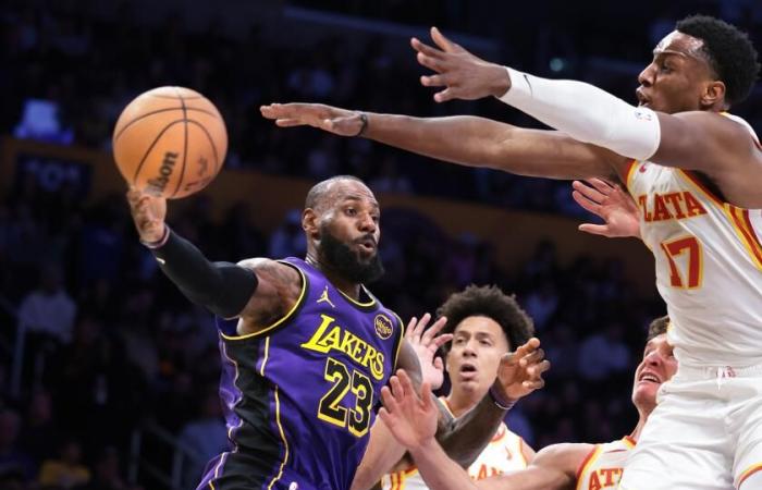 LeBron James bat un autre record de Michael Jordan lors de la victoire des Lakers contre les Hawks