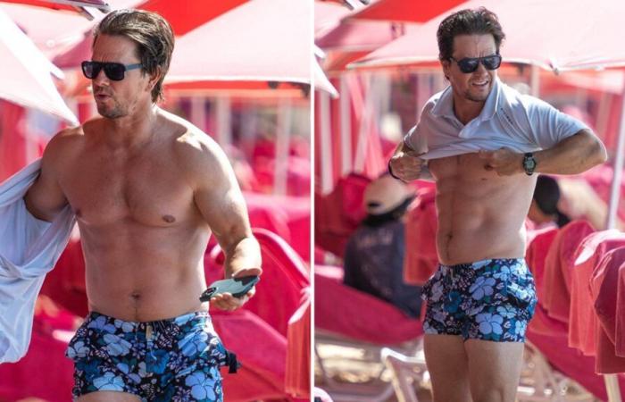 Mark Wahlberg porte à nouveau son short shorty préféré à la Barbade