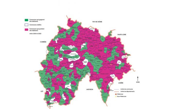 Le Cantal gagne un peu, dans un contexte régional de ralentissement démographique