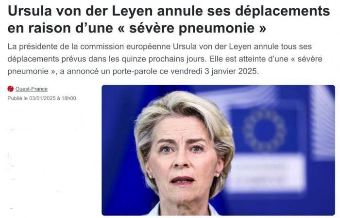 Der Leyen souffre d’une pneumonie ? Bien joué! – Résistance républicaine