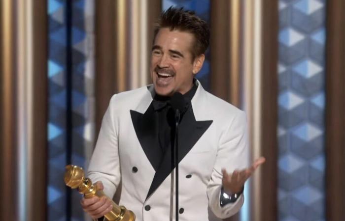 Colin Farrell plaisante sur “Ce sont les prothèses ici” après la victoire aux Golden Globes