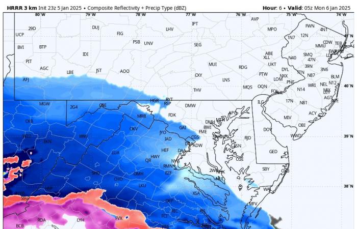 Mon dernier appel pour la chronologie des chutes de neige et des tempêtes hivernales lundi