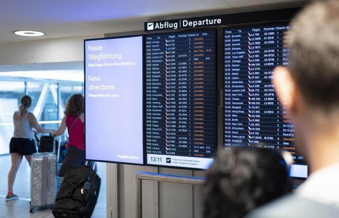 Le temps glacial perturbe les vols à l’aéroport de Zurich