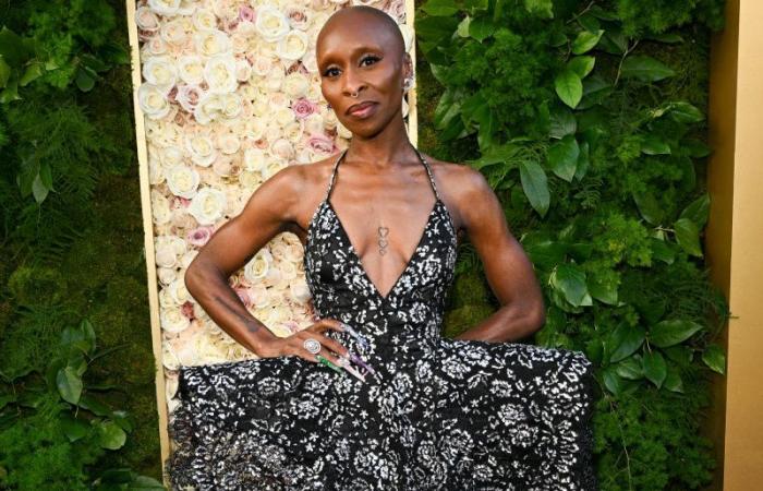 Cynthia Erivo porte une robe Louis Vuitton accrocheuse et sculpturale aux Golden Globes 2025