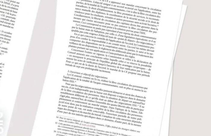 L’étonnante similitude des années 1994 et 2024 pour les relations Suisse-UE révélée dans des archives déclassifiées