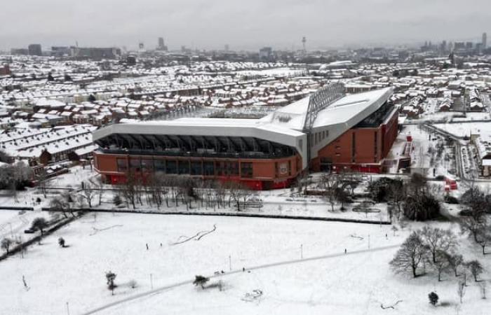 le choc Liverpool-Manchester United maintenu malgré la neige