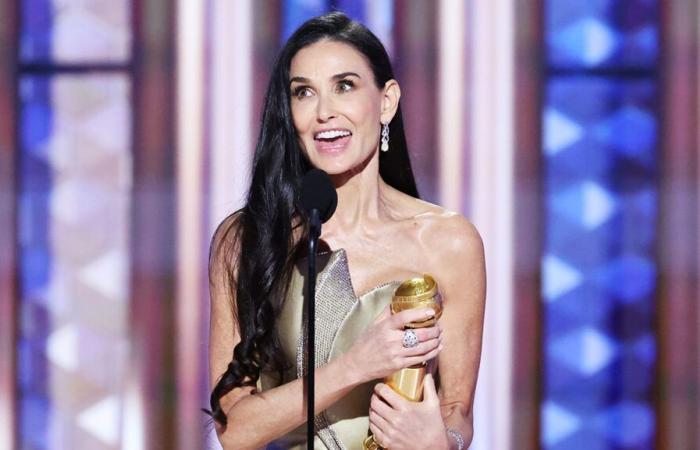 Demi Moore remporte le premier Golden Globe pour “The Substance”