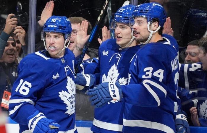 Soirée folle pour le premier trio des Maple Leafs au retour de Matthews