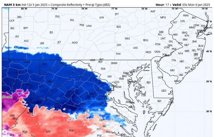 Mon dernier appel pour la chronologie des chutes de neige et des tempêtes hivernales lundi