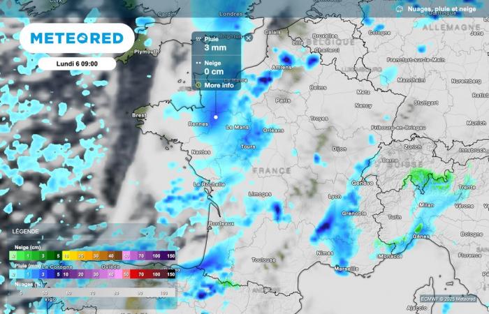 très fortes pluies prévues en France en lien avec la tempête Floriane. Que montrent nos cartes ?