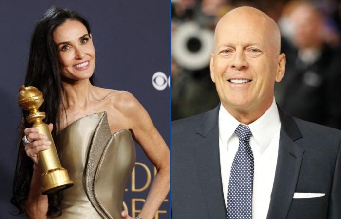 La réaction de Bruce Willis à la victoire de Demi Moore aux Golden Globes