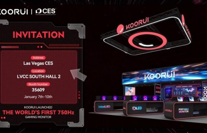 KOORUI lancera le premier moniteur 750 Hz au monde au CES 2025