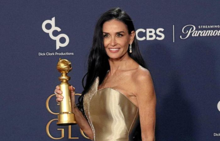 Demi Moore reçoit son premier Golden Globe