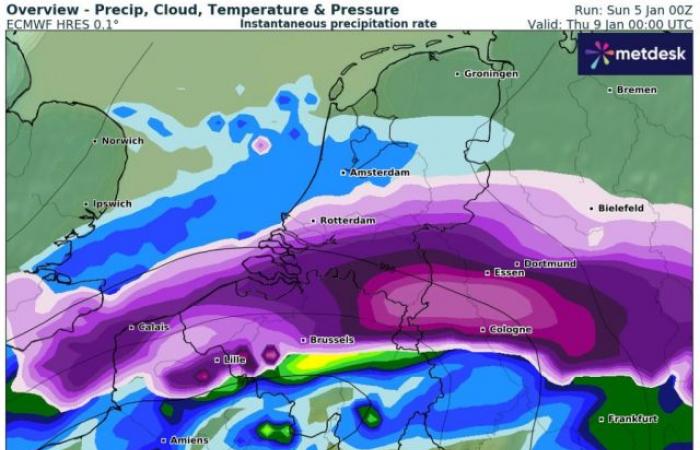 Une ligne de grains épicés apporte un temps temporairement orageux à l’Épiphanie