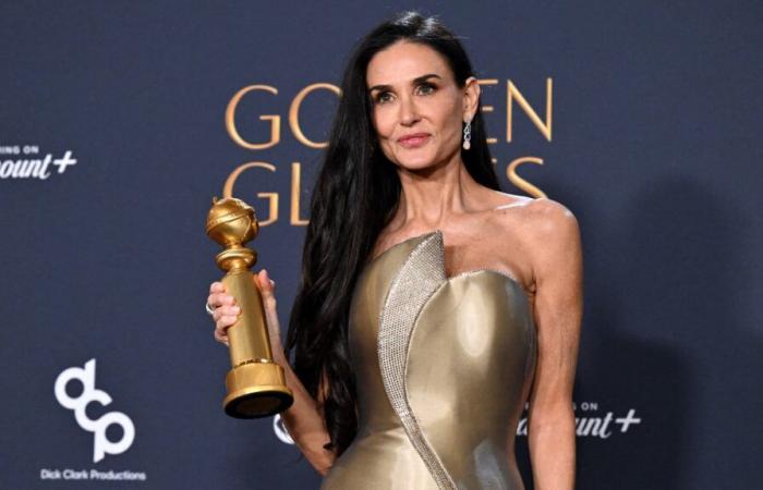 l’émotion de Demi Moore, sacrée aux Golden Globes 2025