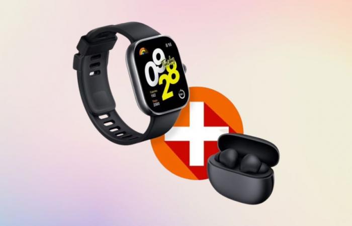 La montre connectée Xiaomi Redmi Watch 4 et ses écouteurs sans fil Xiaomi Buds 4 Active à prix fous chez Electro Dépôt