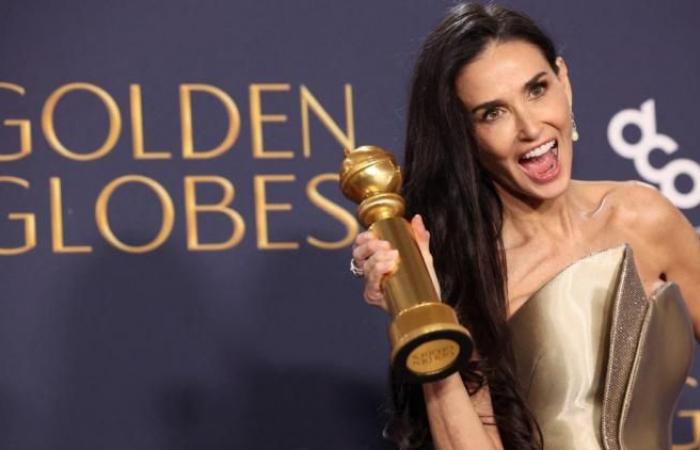 le discours émouvant de Demi Moore, sacrée meilleure actrice aux Golden Globes 2025