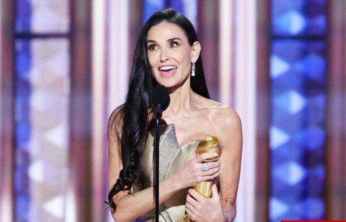 Demi Moore semble snober Kylie Jenner tout en célébrant sa victoire aux Golden Globes