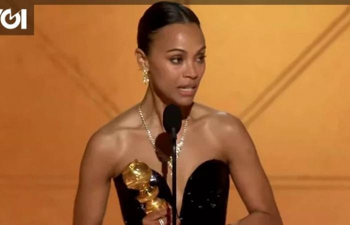 Zoe Saldana a remporté les Golden Globes pour la première fois avec le film d’Emilia Perez