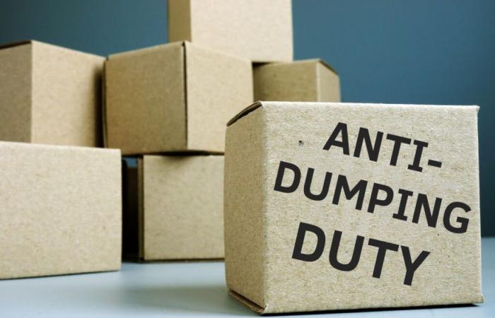 un droit antidumping provisoire de 6 mois