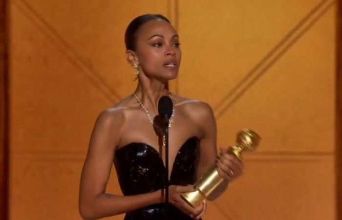 Golden Globes : les larmes touchantes de Zoe Saldaña