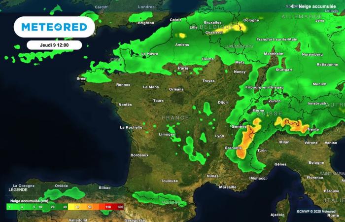 nouvelles chutes de neige attendues en milieu de semaine en France ! Quand ? Où pourrait-il neiger ?