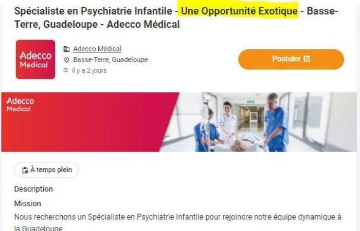 Des offres de recrutement « sous les tropiques » pour attirer des médecins de France en Guadeloupe