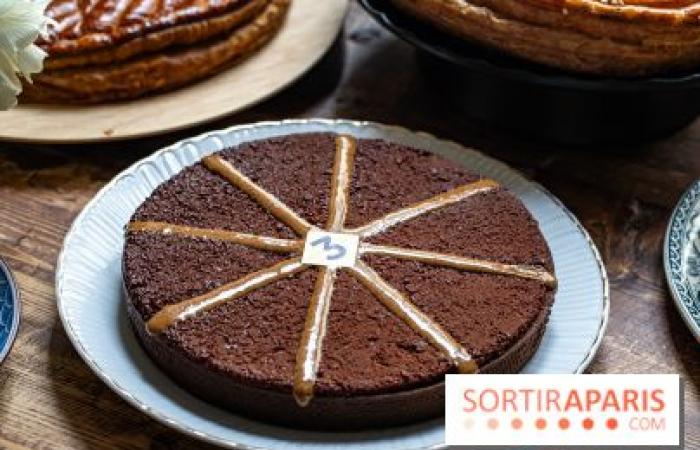 The exceptional matcha tart from Pâtisserie les 3 chocolats as a Galette des Rois