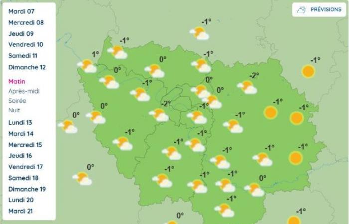 Météo à Paris et en Île-de-France : températures négatives attendues à partir de dimanche