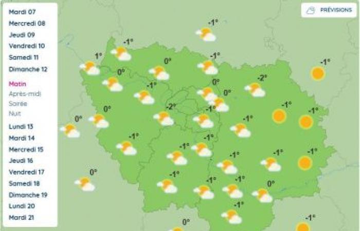 Météo à Paris et en Île-de-France : températures négatives attendues à partir de dimanche