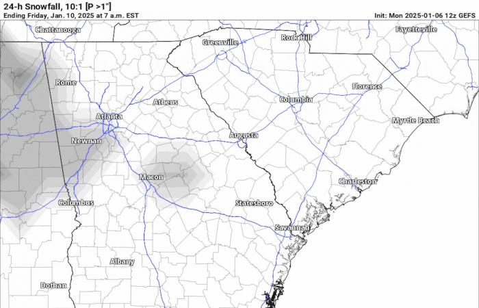 La dépression du golfe apportera des précipitations hivernales potentielles dans la région métropolitaine d’Atlanta – 95,5 WSB