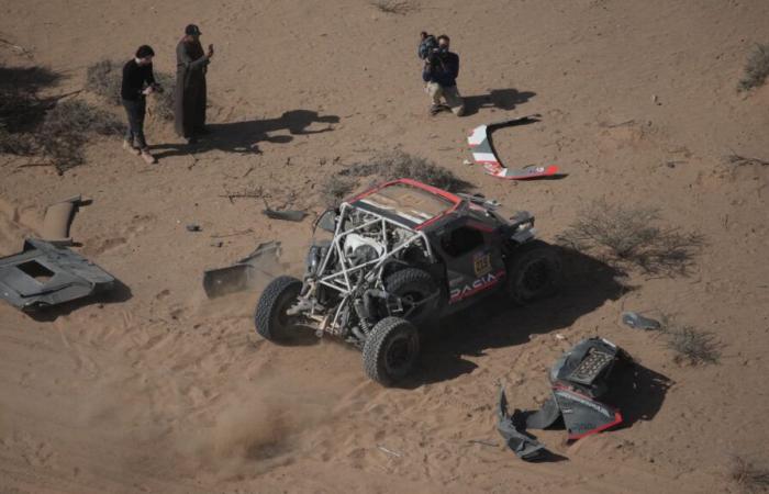 accident impressionnant pour Loeb, sa voiture s’est renversée