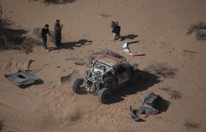 Accident de Loeb au départ de la 3ème étape