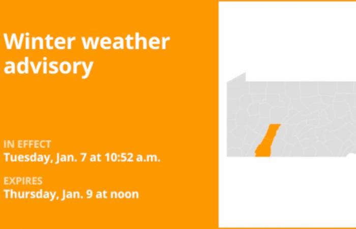 Avis météo hivernal pour les comtés de Cambria et Somerset jusqu’à jeudi midi