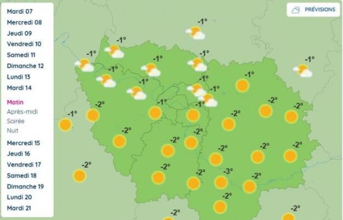 Météo à Paris et en Île-de-France : températures négatives attendues à partir de dimanche