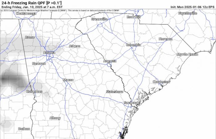 La dépression du golfe apportera des précipitations hivernales potentielles dans la région métropolitaine d’Atlanta – 95,5 WSB