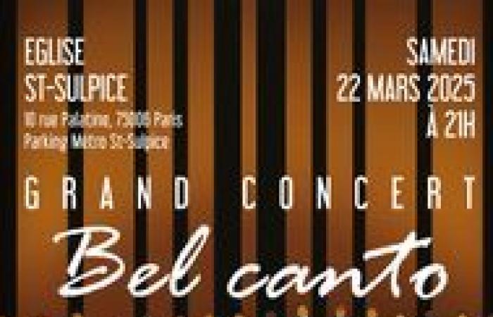 CONCERT GRAND BEL CANTO – Église St Sulpice – PARIS, 75006