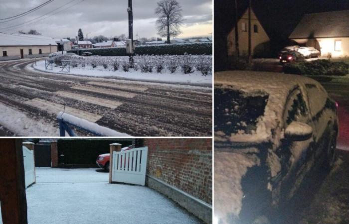 La neige a fait une timide percée cette nuit dans le Nord-Pas-de-Calais, elle devrait revenir ce mardi