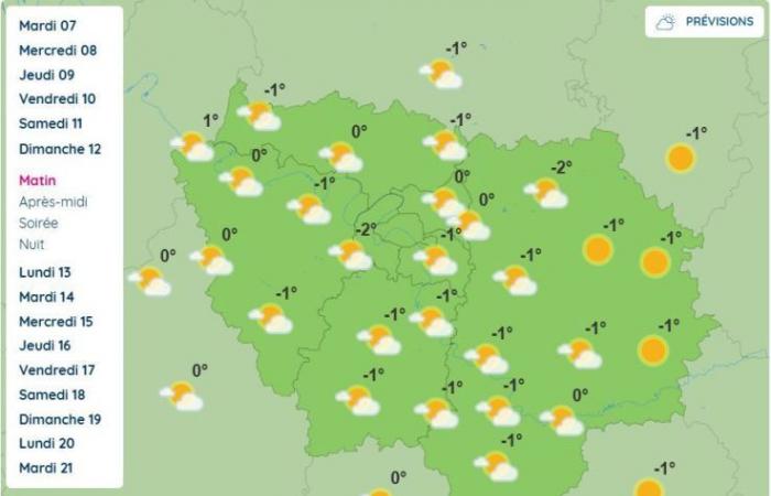 Météo à Paris et en Île-de-France : températures négatives attendues à partir de dimanche