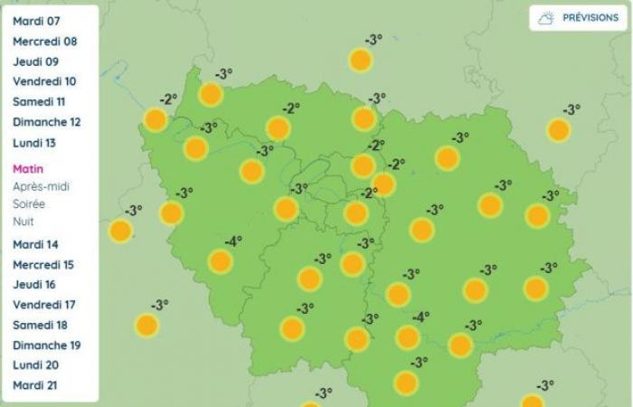 températures négatives attendues à partir de dimanche